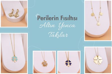 Perilerin Fısıltısı Altın Yonca Takılar